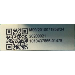 MAIN PARA TV JVC / NUMERO DE PARTE RT28210-ZC01-01 / 20200921 / 1010437866-01478 / MODELO LT-40MAW305	